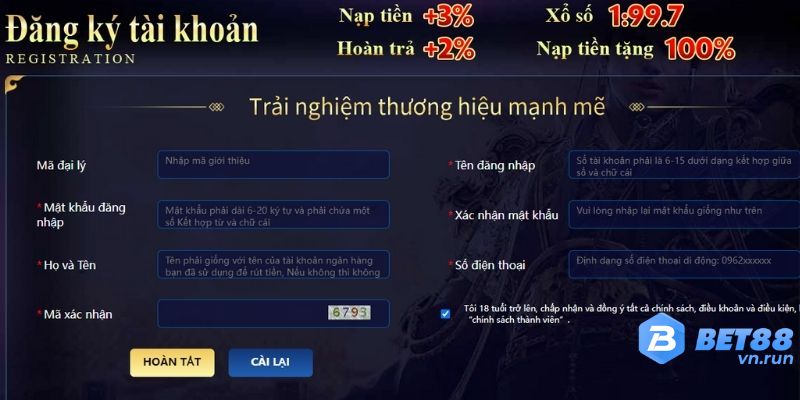 Hướng Dẫn Các Bước Đăng Ký Bet88 Nhanh Chóng An Toàn Nhất 